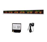 Horloge d'intérieur à LED avec correction automatique GPS, connexion via hotspot pour affichage mural de l'heure multi-villes