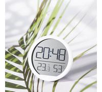 Horloge d'intérieur avec affichage de la température, de l'humidité, de la date, horloge magnétique pour réfrigérateur pour cuisine, chambre à coucher, bureau, moniteur de climat, interrupteur 12/24