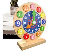 Horloge éducative pour - Éducation précoce - Montre en Bois pédagogique - Modèle d'école Primaire - Outil d'enseignement - Montre analogique pour Qui apprennent à Trier Les Couleurs du