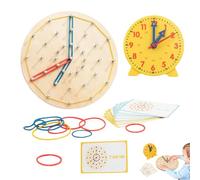 Horloge éducative pour enfants - Accessoires scolaires pratiques - Horloge d'apprentissage pour enfants - Jouet de mathématiques - Pour la maison, l'école, la salle de classe, les filles, les voyages
