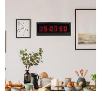 Horloge électrique digitale moderne à LED avec décoration de calendrier perpétuel
