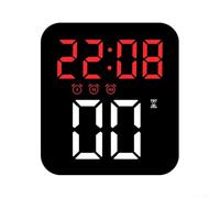 Horloge électronique à LED, luminosité réglable, alarme multifonctionnelle avec compte à rebours silencieux pour chambre à coucher, bureau, support mural (D)