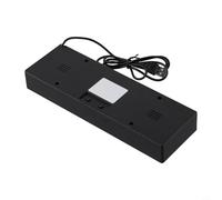 Horloge électronique à spectre musical LED avec lumière colorée RVB et 384 perles pour micro de console PC, écran 40,6 x 61 cm avec sensibilité audio réglable (coque noire)