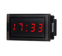 Horloge électronique, DC4.5-30V étanche à la Poussière de Voiture Horloge électronique Automatique LED Affichage Numérique (vert) (Rouge)