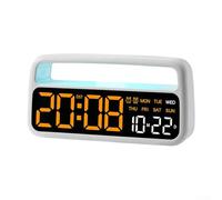 Horloge électronique de décoration d'intérieur avec éclairage LED ambiant, double fonction d'alarme et un grand écran pour l'heure, la date et le jour de la semaine (C)