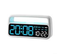 Horloge électronique de décoration d'intérieur avec éclairage LED ambiant, double fonction d'alarme et un grand écran pour l'heure, la date et le jour de la semaine (A)