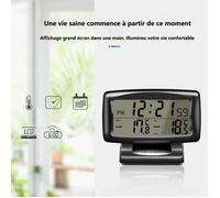 Horloge électronique de voiture à double température interne et externe électronique montre thermomètre de voiture veilleuse