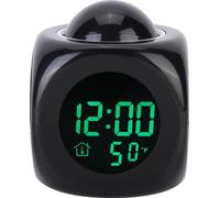 Horloge électronique multifonctionnelle LCD Réveil à projection numérique avec affichage de la température