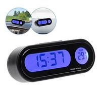 Horloge Electronique Thermomètre Montre de Voiture LED - Noir - Salon - Rectangulaire