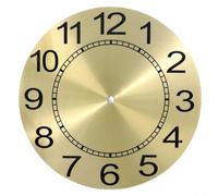 Horloge en aluminium de 243 mm pour les réparations d'horloge murale ou les nouvelles constructions avec chiffres arabes et 0,5 mm d'épaisseur (doré)