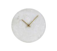 Horloge en béton gris, ronde, aiguilles en fer plaqué laiton, à fixer - House Doctor, Watch - Ø28x4 cm