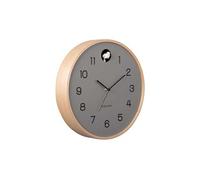 Horloge en bois de bouleau Natural Cuckoo gris
