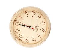 Horloge en bois pratique sans reflet silencieuse à suspendre pour sauna, bain, yoga, studio, construction robuste, horloge en bois