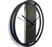 Horloge en chêne LOFT OVAL métal 3d wengé