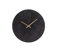 Horloge en métal soleil noir 59 cm - - Noir - Aluminium