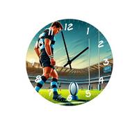 Horloge en verre l'essai de rugby 29 cm