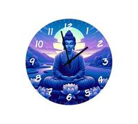 Horloge en verre sagesse de bouddha 29 cm