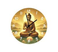 Horloge en verre sagesse de bouddha 29 cm