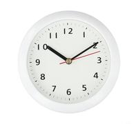 Horloge étanche élégante avec ventouse, fonctionnement silencieux pour une vie confortable (blanc)