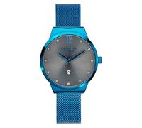 Montre Femme Orphelia Quartz- Affichage Analogique bracelet Acier Inoxydable Bleu et Cadran Gris OF714814