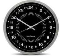 Fishtec - Horloge Murale Design Moderne 24 Heures - Cadran Lisible avec Lecture Facile des Minutes - Mouvement à Quartz Ultra Précis - Idéale pour Cuisine, Bureau, Salon, Chambre - 30 cm Gris et