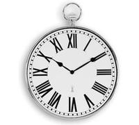 Horloge murale - montre gousset style vintage - radio-pilotée 30 cm silver