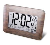 Fishtec Horloge Digitale Tactile Radiopilotée - Température Ambiante- Grands Chiffres (6.7cm) - Murale ou à Poser - Snooze - 8 Langues Programmables