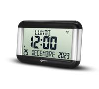 Horloge - Geemarc - VISO8BLK/SILVDE - Réglage automatique - Affichage numérique - 8 langues
