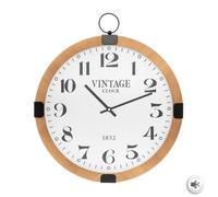 Atmosphera - Horloge murale - Gousset - Silencieuse 38 cm - Naturel Beige