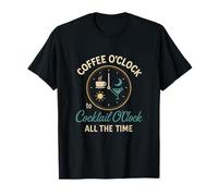Horloge Graphique Coffee O'Clock à Cocktail O'Clock T-Shirt