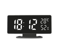 Horloge - GreenBlue - GB395 - Alarme - Thermomètre - Hygromètre noir