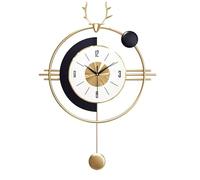 Horloge, horloge murale, 48x68cm horloges murales Horloge de pendule, grandes montres murales de créativité pour le salon mode métal 3D Design art design silencieuse en quartz non coché (parent)