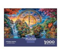 Horloge insulaire Puzzle 1000 Piece pour Adultes Et Adolescents Âgés De 14 Ans Et Plus, Jeu De Défi Intellectuel Puzzles 38x26cm/1000pcs