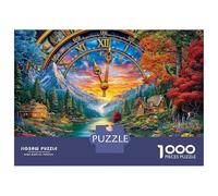 Horloge insulaire Puzzle 1000 Piece pour Adultes Et Adolescents Âgés De 14 Ans Et Plus, Jeu De Défi Intellectuel Puzzles 38x26cm/1000pcs