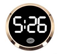 Horloge intérieure de voiture avec affichage lumineux et bouton tactile, convient aux véhicules, motos et électriques pour voitures, installation fournie (B)