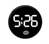 Horloge intérieure de voiture avec affichage lumineux et bouton tactile, convient aux véhicules, motos et électriques pour voitures, installation fournie (A)