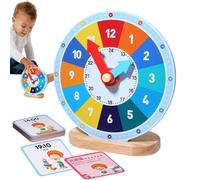 Horloge jouet pour l'apprentissage des ,horloge d'apprentissage en bois, Horloge de pratique du temps d’enseignement, Horloge pour le temps d'enseignement, horloges de pratique pour l'apprenti