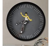 Horloge Kung Fu Horloge Murale Chinoise Kung Fu Bruce L-EE Horloge Murale Kung Fu Non Ticking Horloge Décorative À La Maison Horloge Murale Creative Kung Fu pour Salon Chambre Bureaux Décor À La