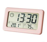 Horloge LCD avec affichage précis de la température et de l'humidité avec heure et date au format numérique clair (rouge)