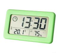 Horloge LCD avec affichage précis de la température et de l'humidité avec heure et date au format numérique clair (vert)