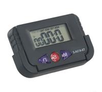 Horloge LED de voyage et de voiture avec écran LCD, fabriquée en ABS, avec support et ruban adhésif double face pour une fixation facile à différents endroits