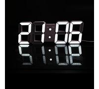 Horloge LED Multifonctionnel Digital LED Wall Alarm Clock réveil Affichage de l'heure avec Alarme et Snooze Function Luminance Réglable