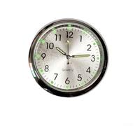 Horloge lumineuse pour tableau de bord de voiture avec double face pour grille d'aération, quartz compact pour décoration intérieure de moto et camion, montre électronique à lueur nocturne, couleur