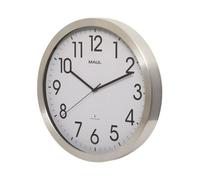 MAUL Horloge murale MAULmove RC radiopilotée Ø40×4,5 cm aluminium blanc incl. batterie