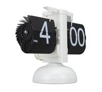 Horloge Mécanique Rabattable, Horloge de Bureau Numérique Rétro, Horloge Facile à Lire de 12 Heures pour Salon, Chambre à Coucher, Acier Inoxydable 304, Balcon d'étude (Page