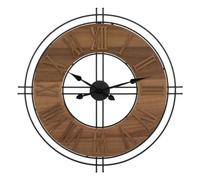 Atmosphera Horloge Dorian en bois et métal – 65 cm – Marron