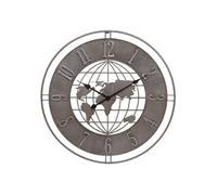 Horloge métal monde Isac D68 Atmosphera Gris G