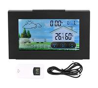 Horloge Météo avec Écran Tactile Couleur, Thermomètre et Hygromètre Intérieur/Extérieur, Prévision Météo et Alarme - Affichage Lumineux Ajustable, Multi - langues, Pour Maison