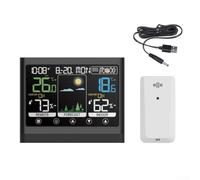 Horloge météo avec interface tactile pour intérieur et extérieur Surveillance de la température et de l'humidité Plus rétro-éclairage et support multi-capteurs