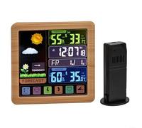 Horloge météo intérieure et extérieure avec écran couleur, rétroéclairage pour une lecture en faible luminosité et fonction de prévision météorologique